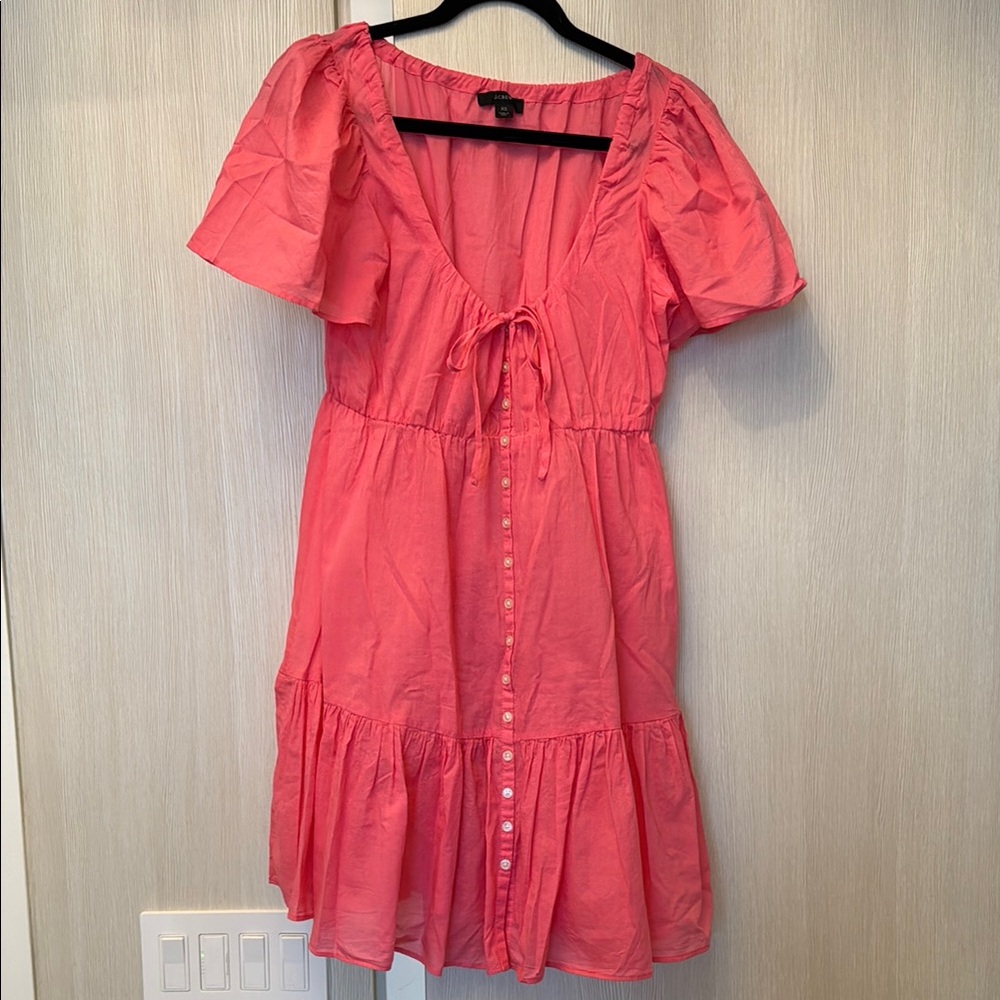 J.Crew Coral Button-Down Dress